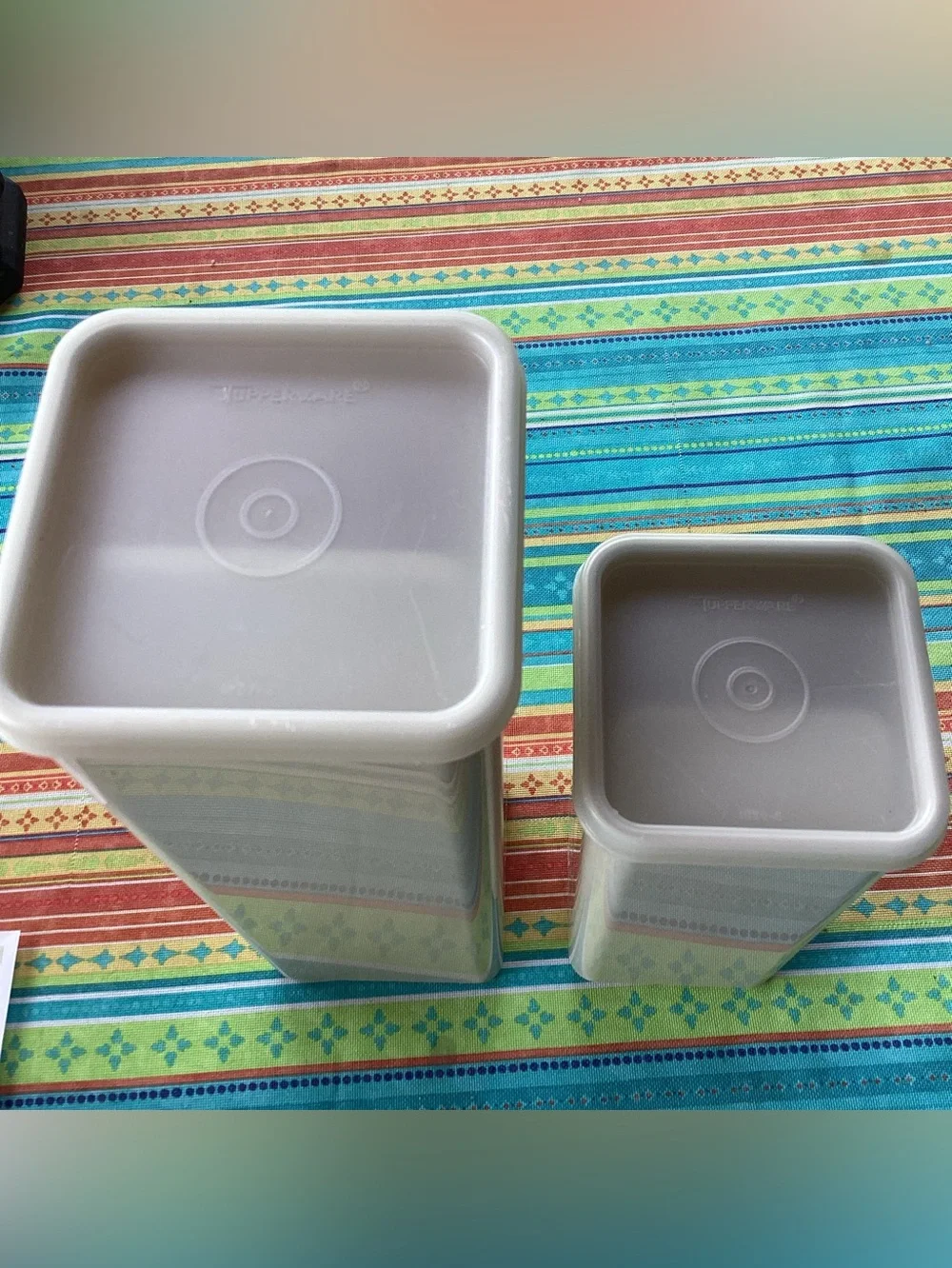 Tupperware Vintage Velveeta Cheese Keepers - set of two